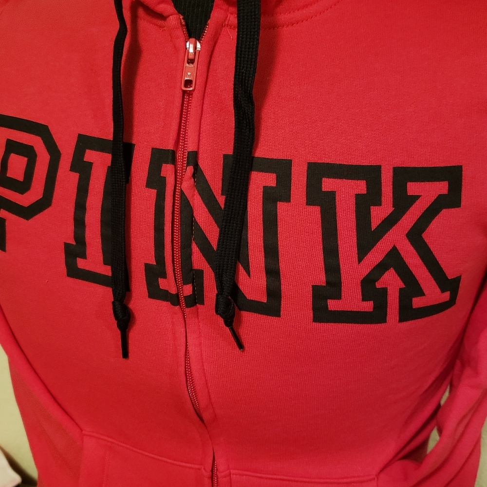 Pink zip up hoodie